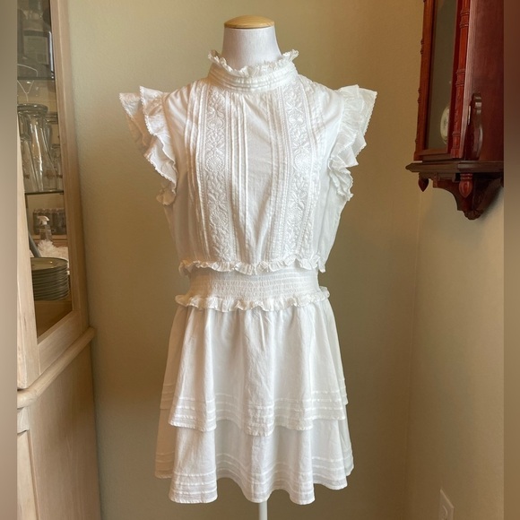 Cleobella 100% cotton Versailles Mini Dress in White size medium - Picture 2 of 10